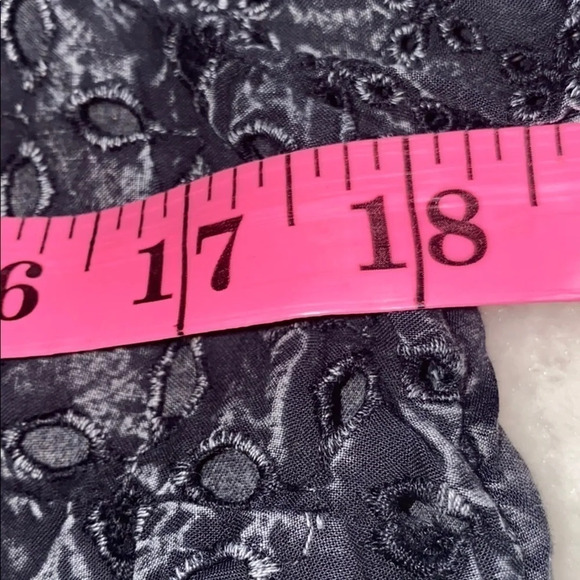 American Eagle Denim Short Sleeve black denim top - Picture 5 of 9